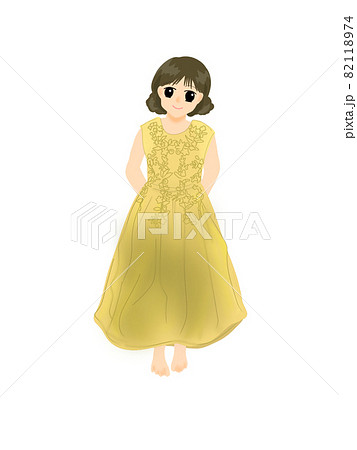 ドレスを着た女の子のイラスト素材 1174