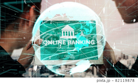 Online Banking for Digital Money Technology Conceptual 82119878