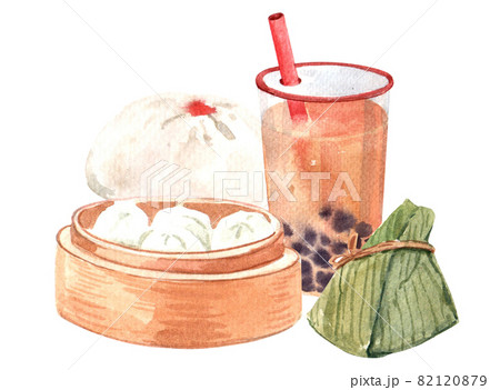 Asian travel watercolor 82120879