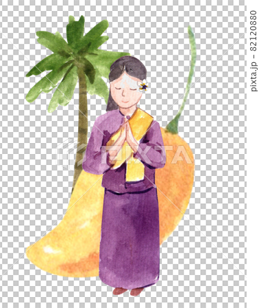 Asian travel watercolor 82120880
