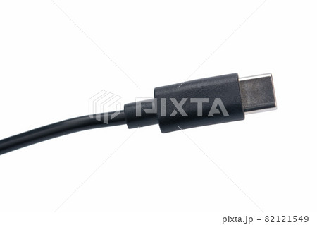 USB type c cable isolated on white background. with clipping path 82121549