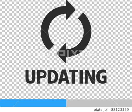アップデート中のアイコンとプログレスバー アップデート中のアイコンとプログレスバー 82123329