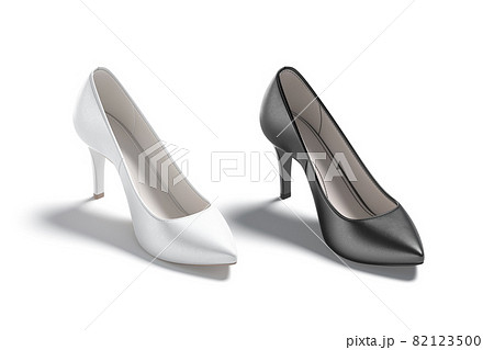 Blsnk black and white high heels shoes mockup,...のイラスト素材 [82123500] - PIXTA