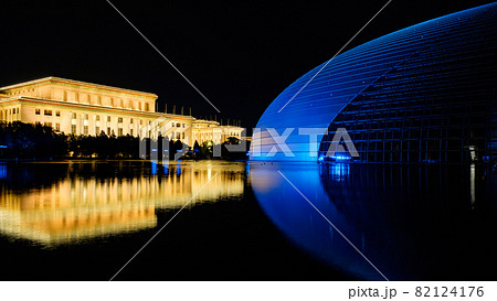 National Centre for the Performing Arts and National People`s Congress in Beijing, China 82124176