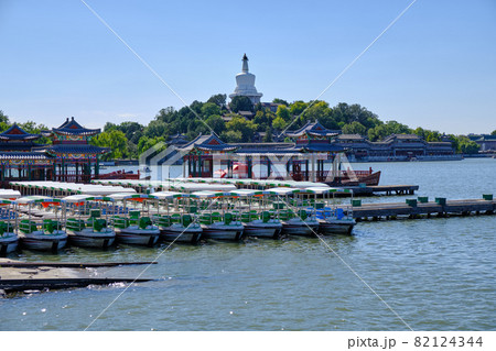 Beihai lake and White Pagoda in Beijing, China Beihai lake and White Pagoda in Beijing, China 82124344