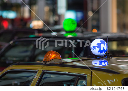 Taxi car in central Tokyo, Japan 82124763