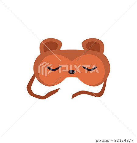 Night sleep mask with drawing of bear face for eyes protection during sleeping 82124877