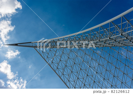 White frame roof construction of the Kobe Maritime Museum in Kobe, Japan White frame roof construction of the Kobe Maritime Museum in Kobe, Japan 82126612