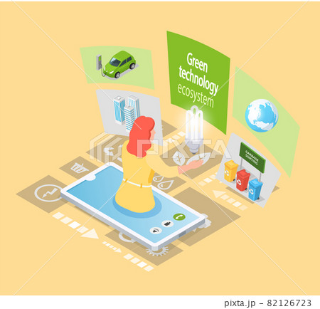 Woman working with green waste recycling technologies, biofuel creation, ecology protection Woman working with green waste recycling technologies, biofuel creation, ecology protection 82126723