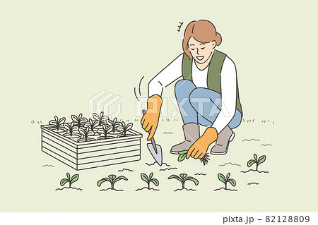 Agriculture, farming, growing plants concept 82128809