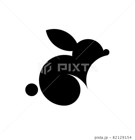 Vector rabbit in golden ratio style. Editable illustration Vector rabbit in golden ratio style. Editable illustration 82129154