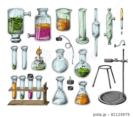 Equipment For Science Experiments In Chemical のイラスト素材