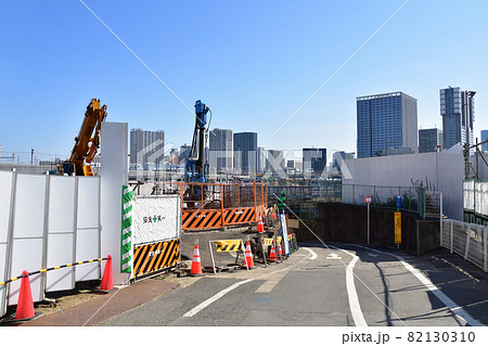 高輪橋架道橋下区道の風景 82130310