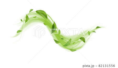 Green Floating Leaves Flying Leaves Green Leaf Dancing, Air Purifier Atmosphere Simple Main Picture 82131556