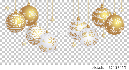 Patterned Christmas ornament set. Patterned Christmas ornament set. 82132425