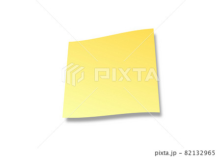 黄色い付箋のイラストのイラスト素材