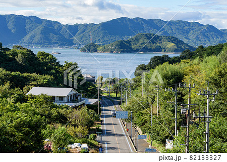 瀬戸内海の海岸風景、因島から岩子島・本州方面を望む 瀬戸内海の海岸風景、因島から岩子島・本州方面を望む 82133327
