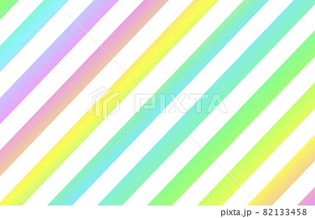 虹色のグラデーションのストライプ柄の背景のイラスト素材