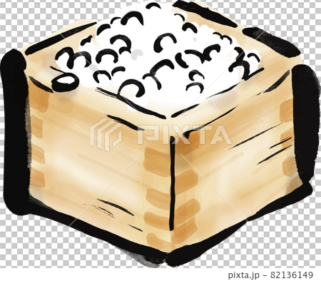 枡に入ったお米の手描き筆書きイラスト素材 枡に入ったお米の手描き筆書きイラスト素材 82136149