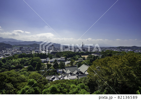 彦根城からの彦根市街地眺望　滋賀県彦根市 82136589