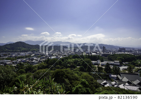 彦根城からの彦根市街地眺望　滋賀県彦根市 82136590