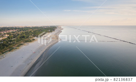 typical adriatic shore with sandy beach 82136837