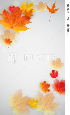 Shiny Autumn Leaves Sale Banner. Business Discount Card. Vector Illustration Shiny Autumn Leaves Sale Banner. Business Discount Card. Vector Illustration 82137640