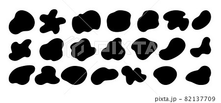 Vector set of liquid shapes. Vector set of liquid shapes. 82137709