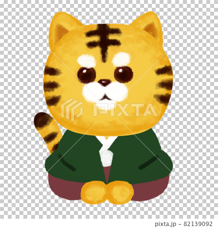 老虎男孩和服新年賀卡材料 老虎男孩和服新年賀卡材料 82139092