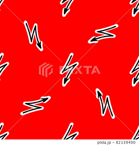 Seamless pattern with Lightning on a red backdrop  82139400