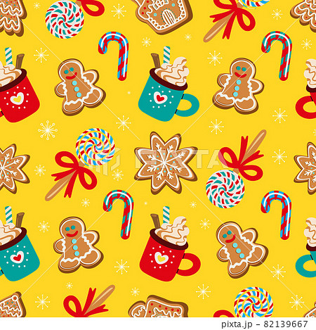 Seamless pattern of traditional Christmas sweets 82139667