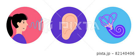 Human hearing icon Human hearing icon 82140406