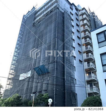 マンション大規模修繕足場工事、居住者から見た大規模修繕足場工事、安全第一、工事内容、住民検査 マンション大規模修繕足場工事、居住者から見た大規模修繕足場工事、安全第一、工事内容、住民検査 82141068