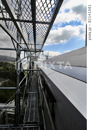 マンション大規模修繕足場工事、居住者から見た大規模修繕足場工事、安全第一、工事内容、住民検査 マンション大規模修繕足場工事、居住者から見た大規模修繕足場工事、安全第一、工事内容、住民検査 82141081