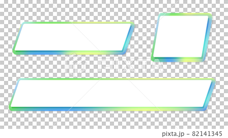 水色グラデーションと白いベースの平行四辺形なテロップベース 水色グラデーションと白いベースの平行四辺形なテロップベース 82141345