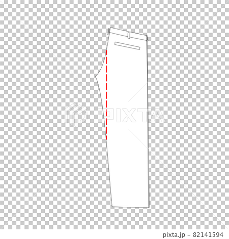 洗濯物の畳み方。ズボンの左に縦の折り目をつける。 洗濯物の畳み方。ズボンの左に縦の折り目をつける。 82141594