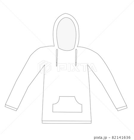 洗濯物の畳み方。パーカーを広げる 82141636