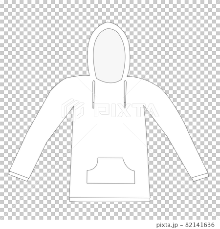 洗濯物の畳み方。パーカーを広げる 82141636