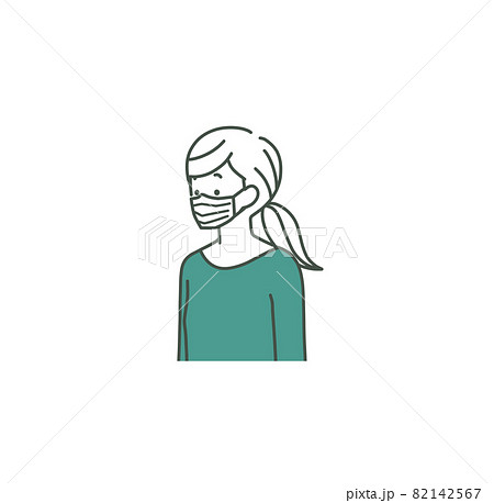 マスクをしている女性-2色 マスクをしている女性-2色 82142567