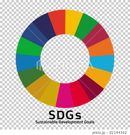 可持續發展目標 Pin 批插圖集矢量由 SDGs 字母和 17 種顏色組成 82144162
