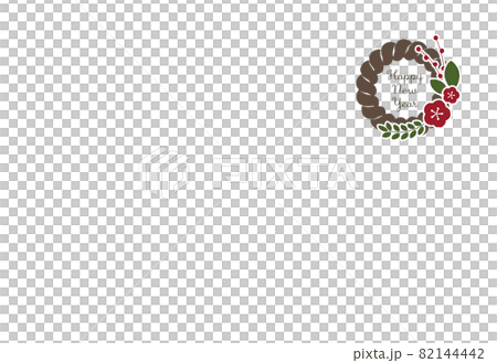 New Year's card happy new year Shimenawa background photo frame 82144442