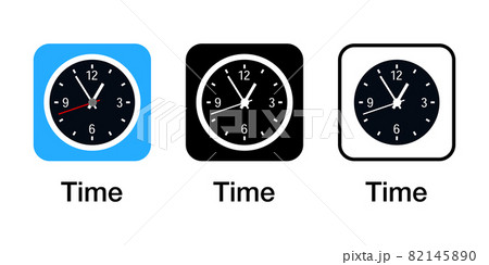 時間 時計 タイマー アラーム ストップウォッチのアプリアイコンベクターデザインイラスト素材のイラスト素材 1450