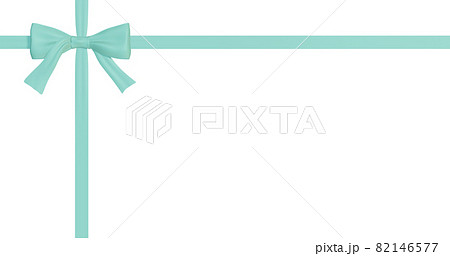 リボン 十字掛け ミントグリーンのイラスト素材 [82146577] - PIXTA