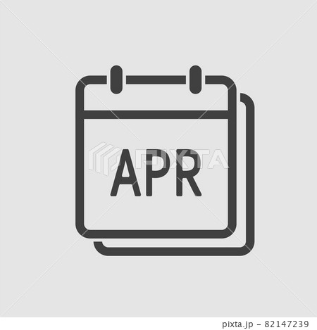 Vector icon day calendar, spring month April 82147239