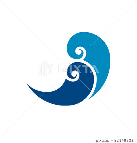 Wave logo design. Vector aqua swirl logotype symbol Wave logo design. Vector aqua swirl logotype symbol 82149203