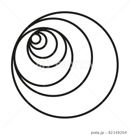 Swirling symbol. Optical illusion. Tunnel abstract logo 82149204