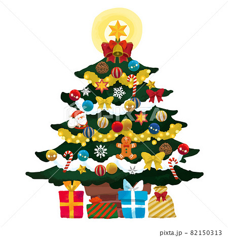 く*ん様 鬼っちクリスマスツリー 手描きアート 手描きっぽいクリスマスツリーのイラスト素材 [82150313] - PIXTA