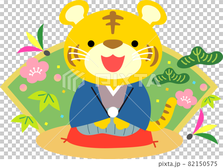 虎年生肖賀年片素材 82150575