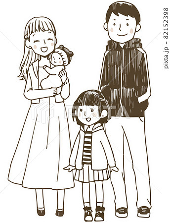 4人家族の立ち絵② 82152398