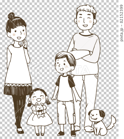 Standing picture of a family of 4 and 1 ② Standing picture of a family of 4 and 1 ② 82152399